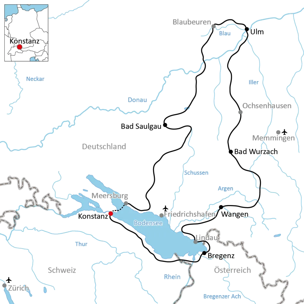La piste cyclable Danube-Lac de Constance