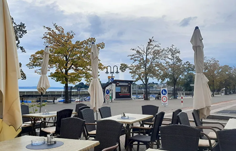 Vue de l'extérieur du restaurant "Spitalkeller