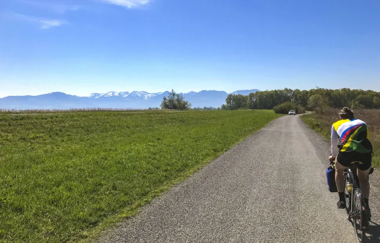 En vélo de course au lac de Constance