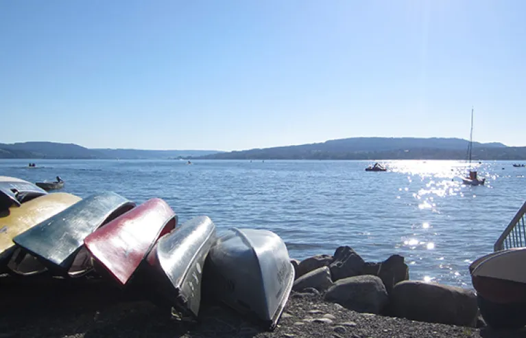 Lac inférieur devant le camping Sandseele