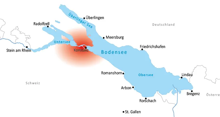 Hébergement sur la piste cyclable du lac de Constance dans la région de Constance